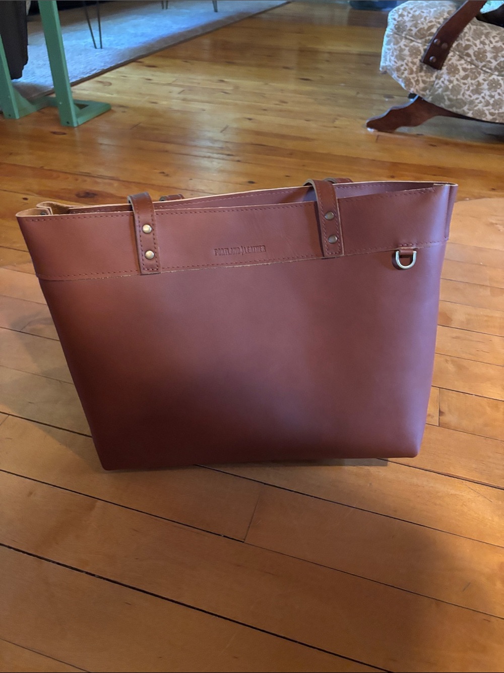 Portland Leather Brown Shoulder Tote